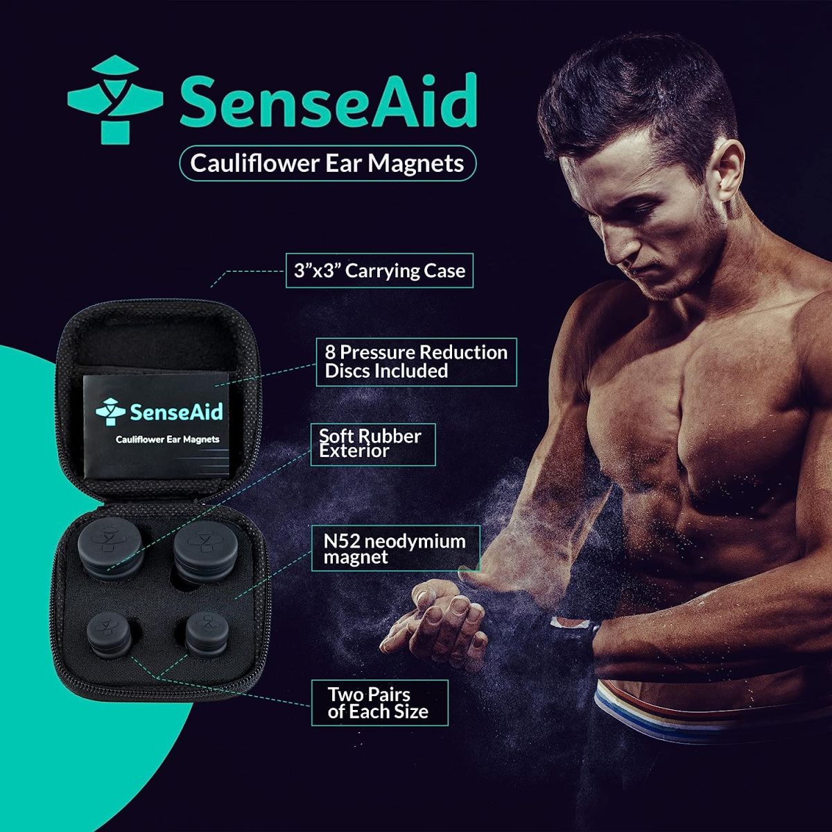 SenseAid Cauliflower Ear Magnets