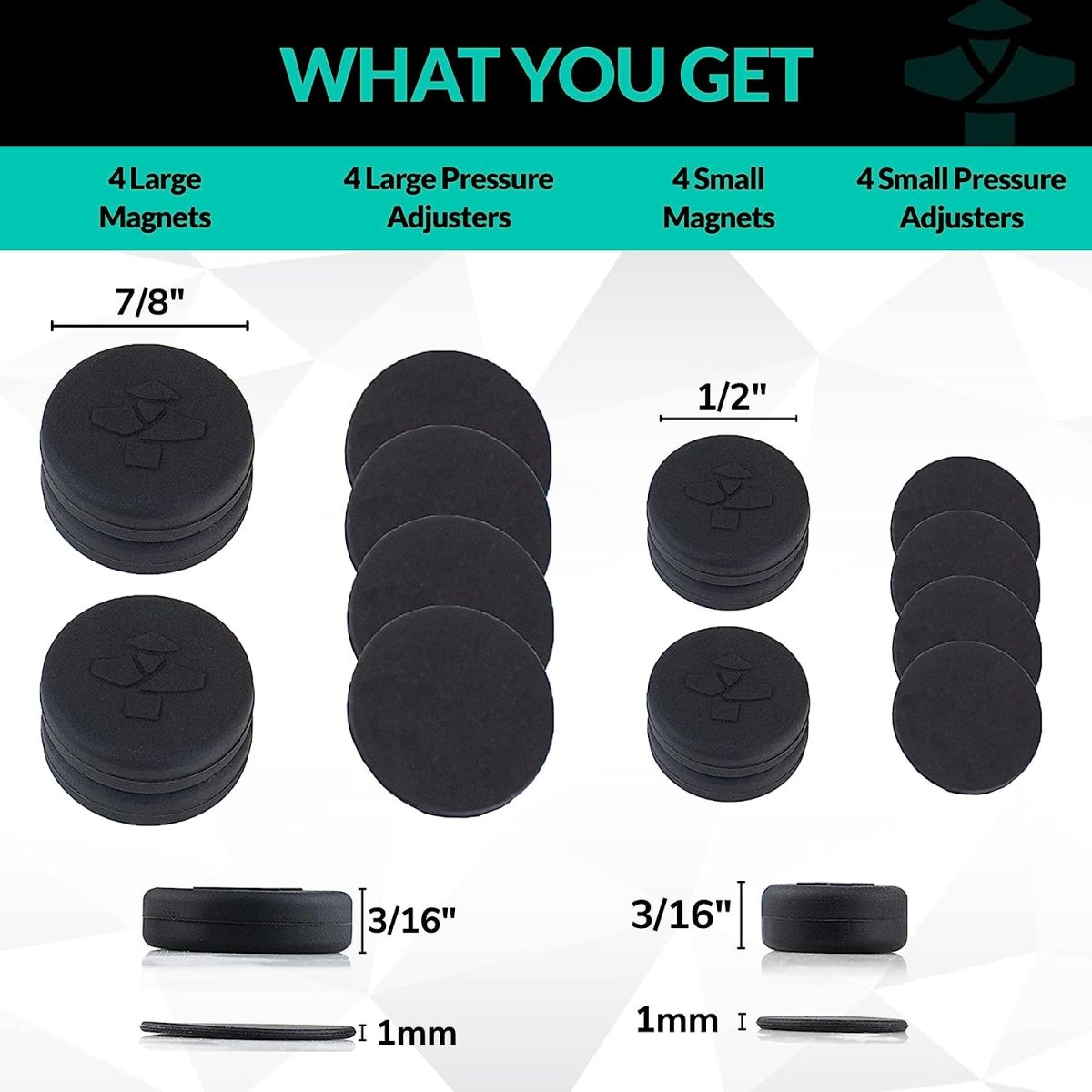 SenseAid Cauliflower Ear Magnets whats inside