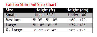 Fairtex Shin Pad Size Chart