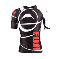 Fuji Freestyle IBJJF Short Sleeve Rash Guard Black