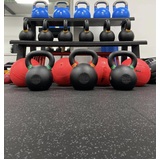 15mm Rubber Gym Tiles - Dark Night Grey